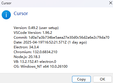 Cursor about